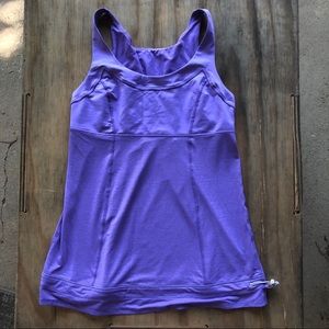 lululemon Purple Tank with drawstring bottom